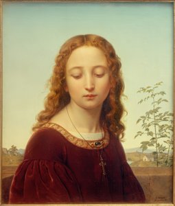 E. Deger, muotokuva nuoresta tytöstä