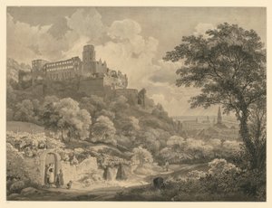 Heidelberg. Näkymä linnalle tekijältä Ernst Fries