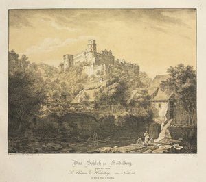 Kuusi näkymää Heidelbergin linnasta: itään, 1820.