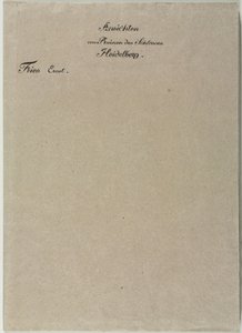 Kuusi näkymää Heidelbergin linnaan: Wrapper, 1820. tekijältä Ernst Fries