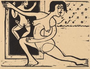 Tanssijaharjoittelu, 1934. tekijältä Ernst Ludwig Kirchner
