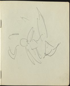 Tanssijat ja esiintyjät sivu luonnoskirjasta, c. 1911. tekijältä Ernst Ludwig Kirchner