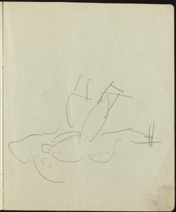 Tanssijat ja esiintyjät sivu luonnoskirjasta, c. 1911. tekijältä Ernst Ludwig Kirchner
