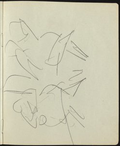 Tanssijat ja esiintyjät sivu luonnoskirjasta, c. 1911. tekijältä Ernst Ludwig Kirchner