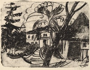 Tanskalainen maatila kartanoineen, 1912. tekijältä Ernst Ludwig Kirchner