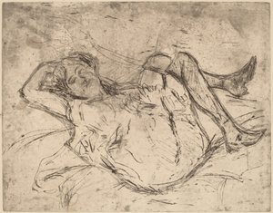 Unelmoitava tyttö, 1906. tekijältä Ernst Ludwig Kirchner