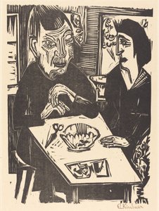 Vanha ja nuori nainen Vanha ja nuori nainen, 1921. tekijältä Ernst Ludwig Kirchner