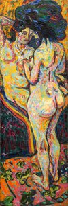 Kaksi alastonkuvaa [kääntöpuoli], 1907. tekijältä Ernst Ludwig Kirchner
