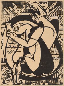 Nainen kylpyammeessa, 1936. tekijältä Ernst Ludwig Kirchner