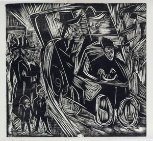 Absalom jakaa oikeutta isänsä sijasta tekijältä Ernst Ludwig Kirchner