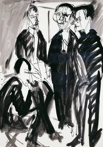 Ernst Ludwig Kirchner (1880-1938), taiteilija ja Die Brucke (Silta) -ryhmä Dresdenissä. tekijältä Ernst Ludwig Kirchner