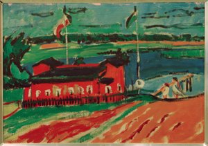 Badeanstalt bei Dresden tekijältä Ernst Ludwig Kirchner