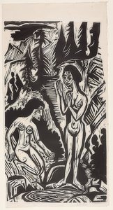 Uimarit kivissä. 1921 tekijältä Ernst Ludwig Kirchner