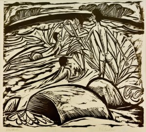 Uimarit, roiskuvat tekijältä Ernst Ludwig Kirchner