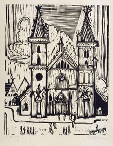 Baselin tuomiokirkko tekijältä Ernst Ludwig Kirchner