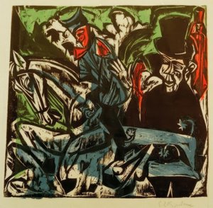 Schlemihl tapaa pienen harmaan miehen kadulla tekijältä Ernst Ludwig Kirchner