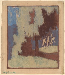 Kastanjapuut kuunvalossa tekijältä Ernst Ludwig Kirchner