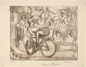 Pyöräilykilpailu tekijältä Ernst Ludwig Kirchner