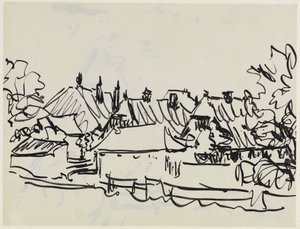 Kylä Fehmarnissa tekijältä Ernst Ludwig Kirchner