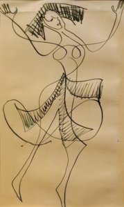 Ekstaattinen tanssija tekijältä Ernst Ludwig Kirchner