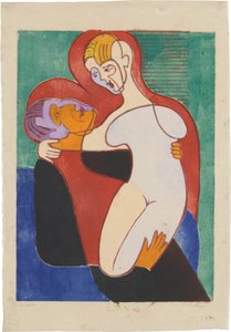 Elisabeth ja Julius Hembus (rakastavaiset; Hembusit) tekijältä Ernst Ludwig Kirchner