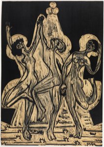 Väritanssi, piirustusteline tekijältä Ernst Ludwig Kirchner