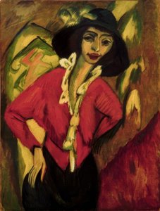 Naisen pää, Gerda tekijältä Ernst Ludwig Kirchner