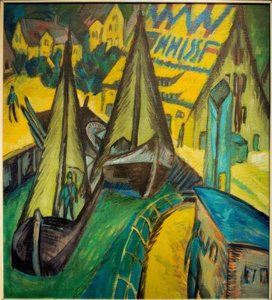 Hafen von Burgstaaken tekijältä Ernst Ludwig Kirchner