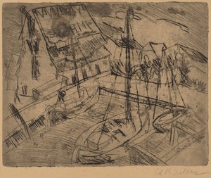 Satama on niin Burgstacken tekijältä Ernst Ludwig Kirchner