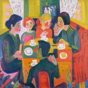 Sohvapöytä. 1923/24 tekijältä Ernst Ludwig Kirchner