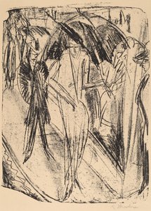 Lady in the Rain tekijältä Ernst Ludwig Kirchner