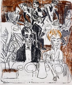 Pöytä katettu tekijältä Ernst Ludwig Kirchner