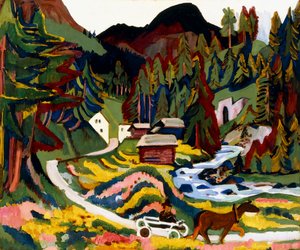 Maisema keväällä, Sertig, 1924-25 tekijältä Ernst Ludwig Kirchner