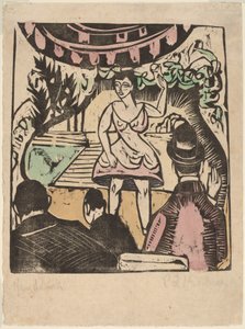 Little Variety Act laulajan kanssa tekijältä Ernst Ludwig Kirchner