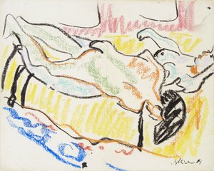 Rakkauspari studiossa Two Nudes, 1908-1909