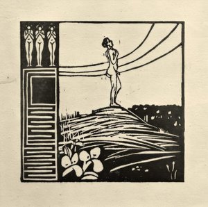 Mieshahmo vuorella (Die Sehnsucht) tekijältä Ernst Ludwig Kirchner
