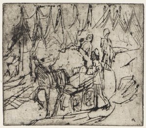 Maidonkuljetusvaunut tekijältä Ernst Ludwig Kirchner