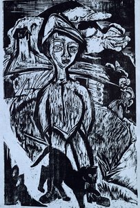 Vuoripoika myrskyssä, 1921 tekijältä Ernst Ludwig Kirchner