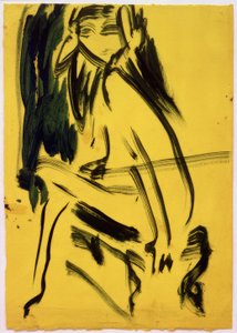 Nimetön (istuva tyttö) tekijältä Ernst Ludwig Kirchner