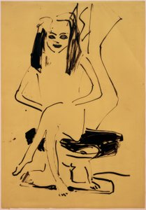Nimetön (istuu Marcella) tekijältä Ernst Ludwig Kirchner