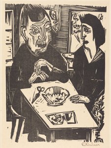 Vanha ja nuorempi nainen tekijältä Ernst Ludwig Kirchner