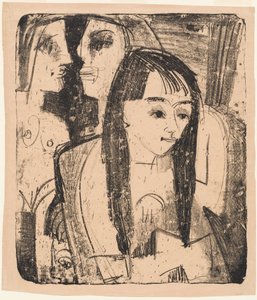 Tytön muotokuva tekijältä Ernst Ludwig Kirchner