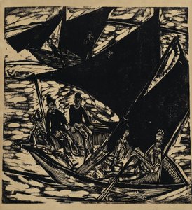 Purjeveneitä Fehmarnin luona tekijältä Ernst Ludwig Kirchner