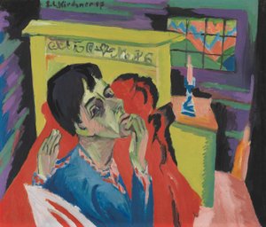 Omakuva sairaana (Sairas) tekijältä Ernst Ludwig Kirchner