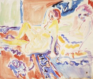 Istuminen ja makaaminen tekijältä Ernst Ludwig Kirchner