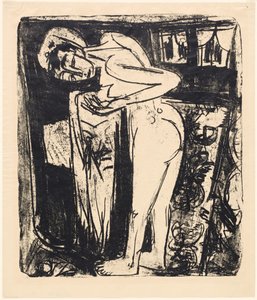 Seisoo alasti huoneessa tekijältä Ernst Ludwig Kirchner