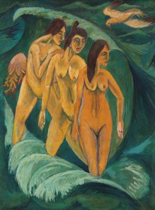 Kolme uimaria, 1913 tekijältä Ernst Ludwig Kirchner