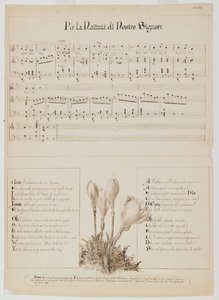 Herramme syntymälle -laulukortti, n. 1868-1882 tekijältä Esther Frances Alexander