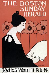 The Boston Sunday Herald - Ladies Want It 24. helmikuuta, pub. C. 1900