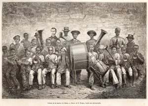 Lasten orkesteri Gabonissa, 1876 tekijältä Etienne Antoine Eugene Ronjat